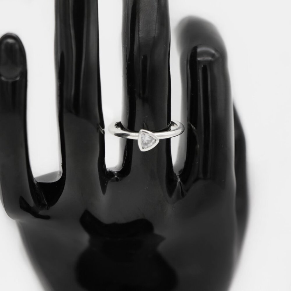 HALIA Perfect Point Notes 925 Silver Stacking Ring - Picture 3 of 4